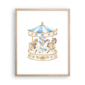 Poster in einem Rahmen aus heller Eiche - Süße Kindheit - 40x50 cm