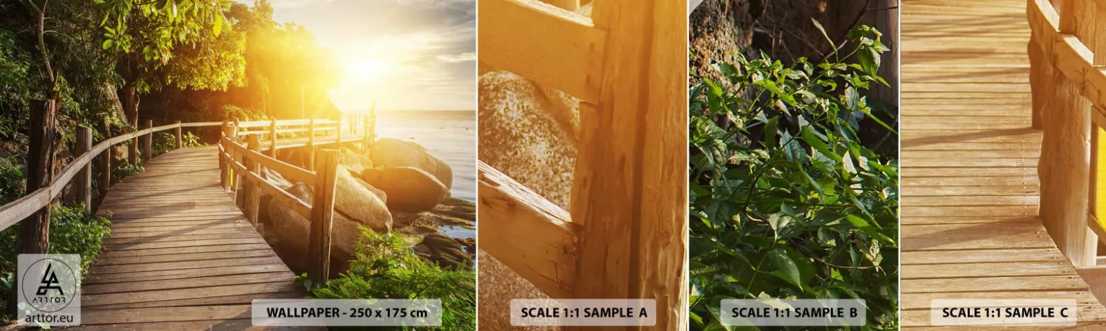 Fototapeten Muster Selbstklebend Deluxe Sticker - Noch eine Wendung, ein weiteres Wunder - Landschaft, Strandpromenade, Meer - 100x30 cm