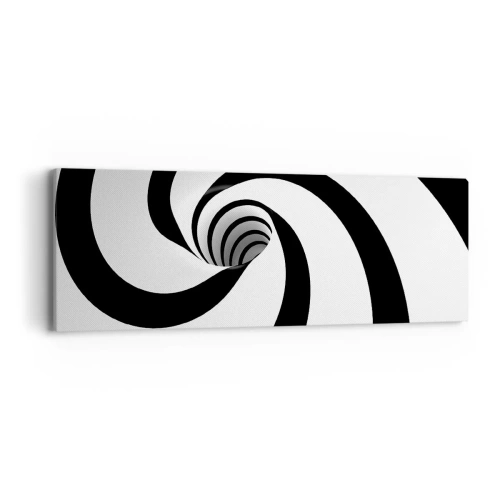 Bild auf Leinwand - Leinwandbild - Dem Wirbel nachgeben? - 90x30 cm