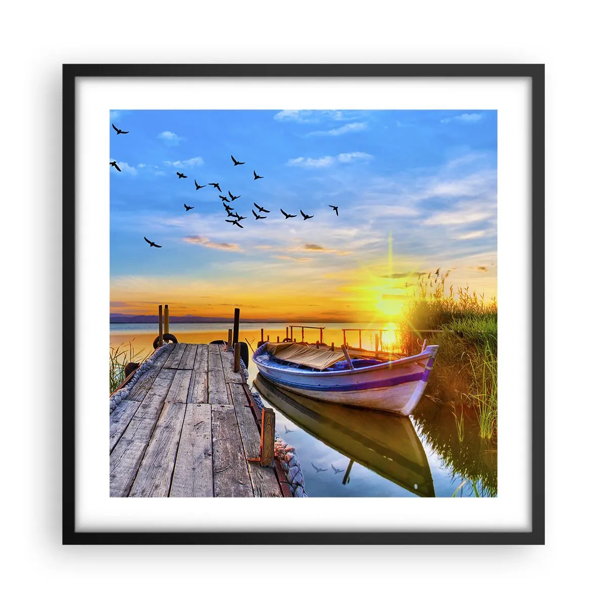 Poster in einem schwarzem Rahmen - Bis morgen - 50x50 cm