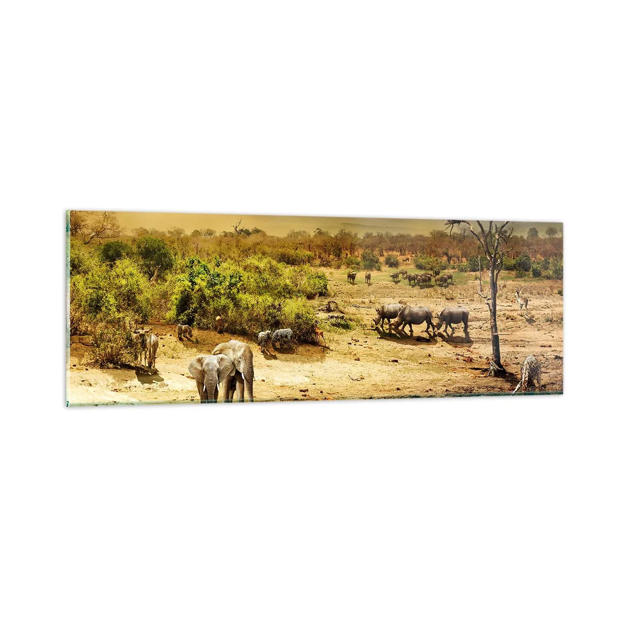 Glasbild - Bild auf glas - Ein Fluss floss aus Eden ... - 90x30 cm