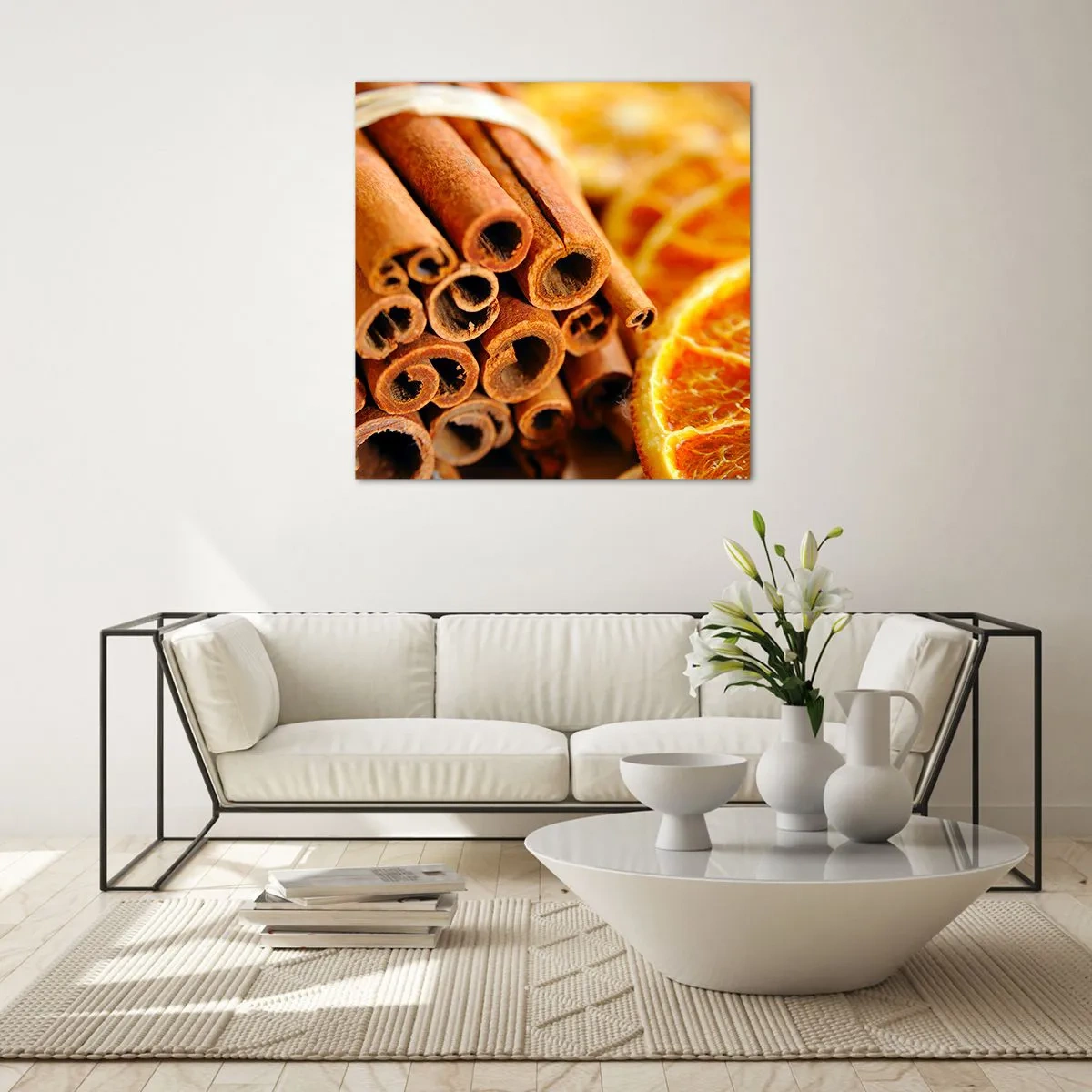 Glasbild - Bild auf glas - Kannst du ihr Aroma riechen? - 50x50 cm