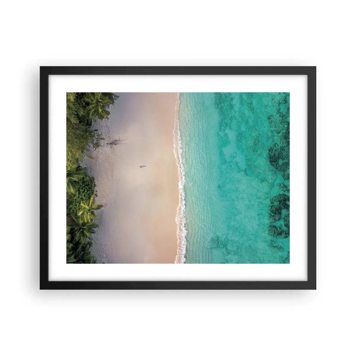 Poster in einem schwarzem Rahmen - Paradiesstrand - 50x40 cm