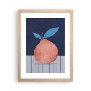 Poster in einem Rahmen aus heller Eiche - Konvexität und Ebene - 30x40 cm