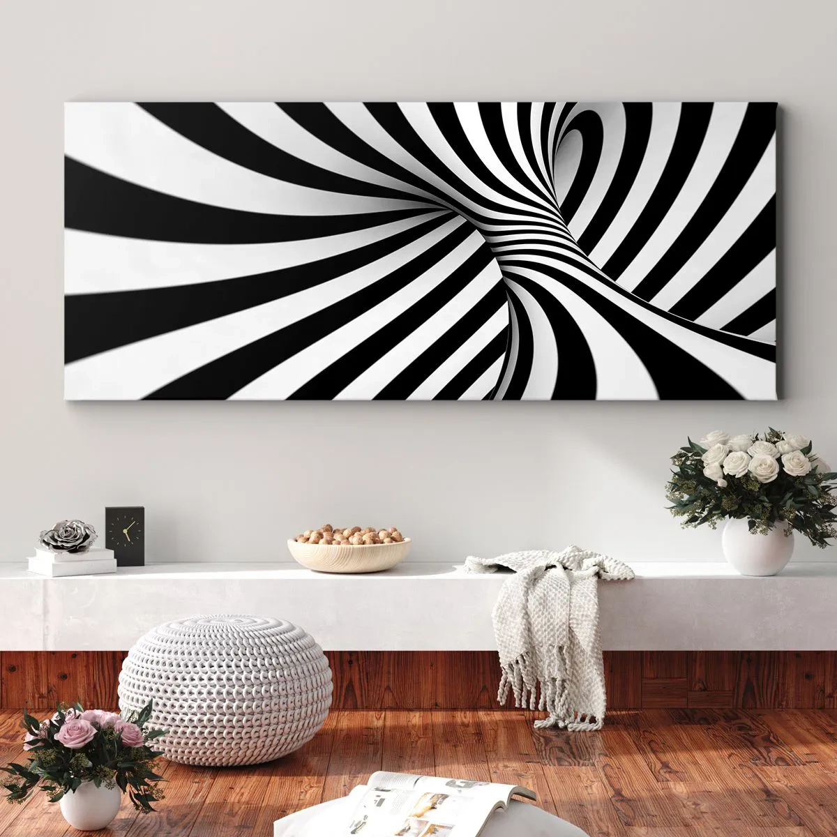 Bild auf Leinwand - Leinwandbild - Komposition: Tanzraum - 90x30 cm