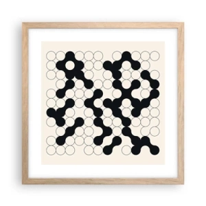 Poster in einem Rahmen aus heller Eiche - Chinesisches Spiel – Variation - 40x40 cm