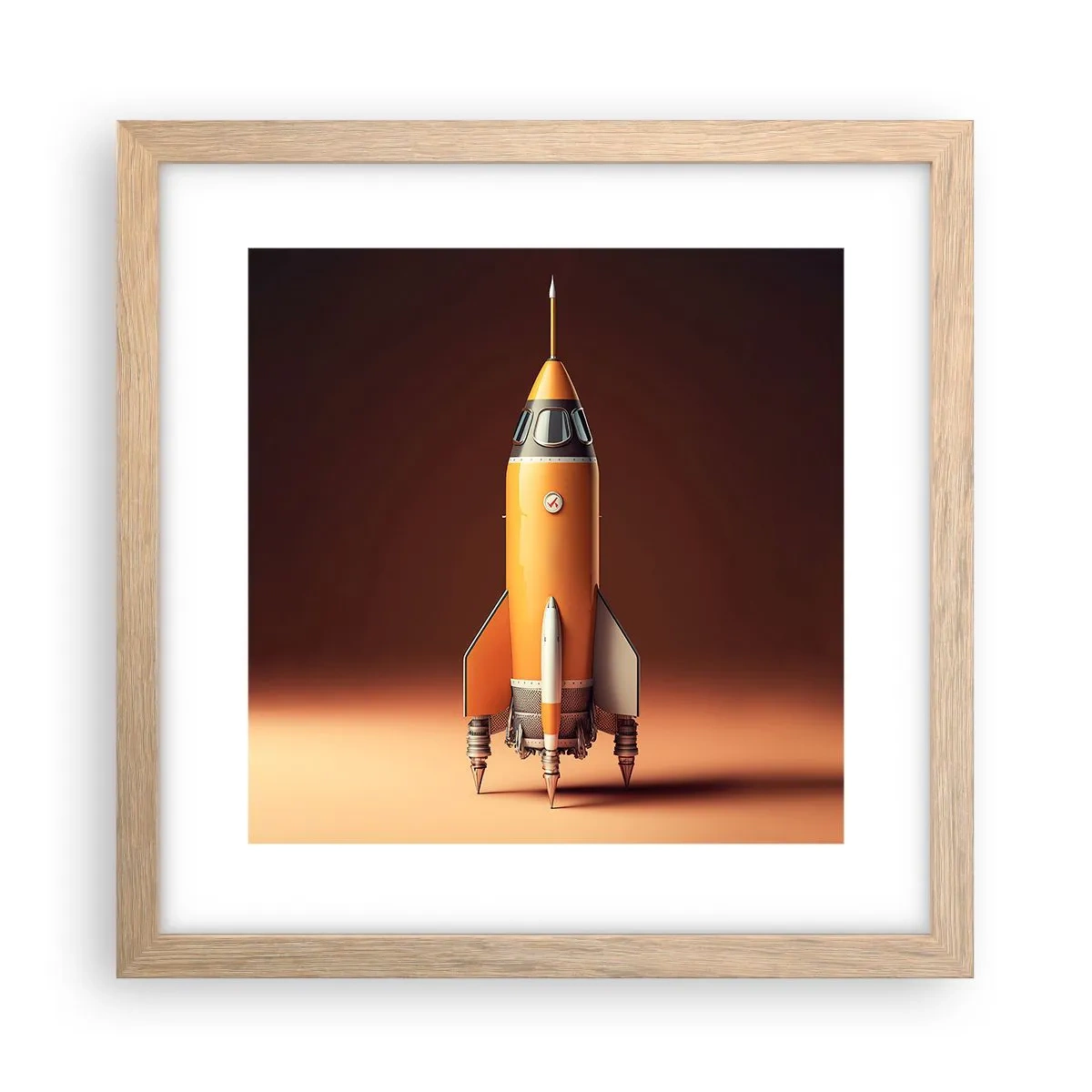 Poster in einem Rahmen aus heller Eiche - Es beginnt mit einem Traum - 30x30 cm