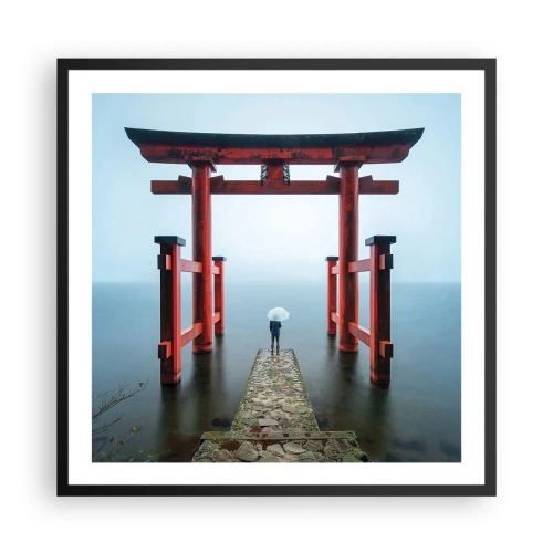 Poster in einem schwarzem Rahmen - Japanische Träumerei - 60x60 cm
