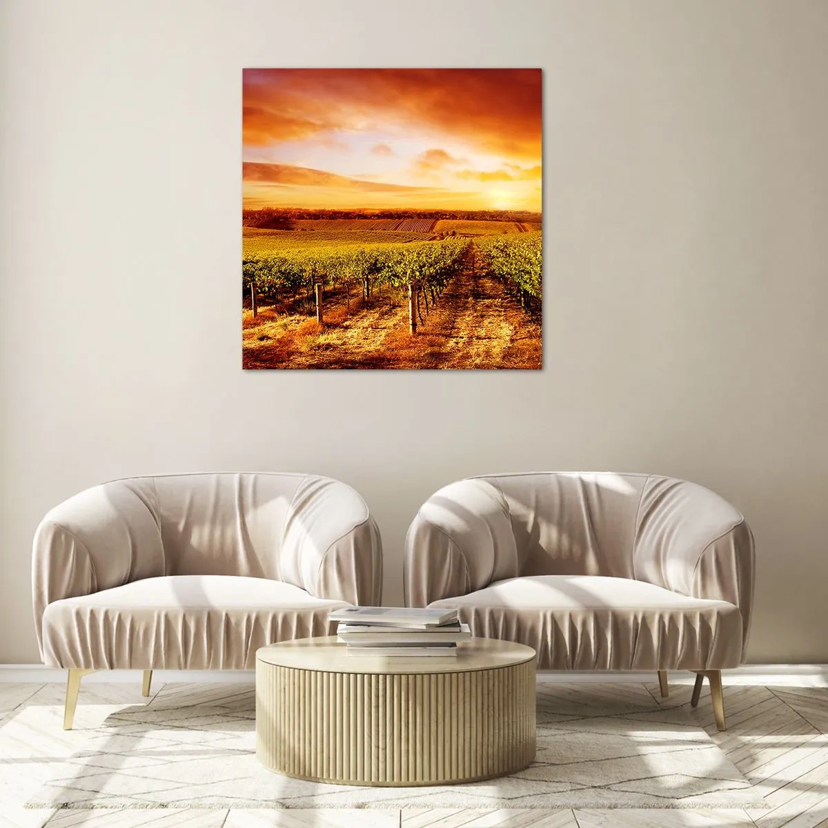 Glasbild - Bild auf glas - Leicht fruchtig mit einem Hauch Sonnenschein - 70x70 cm