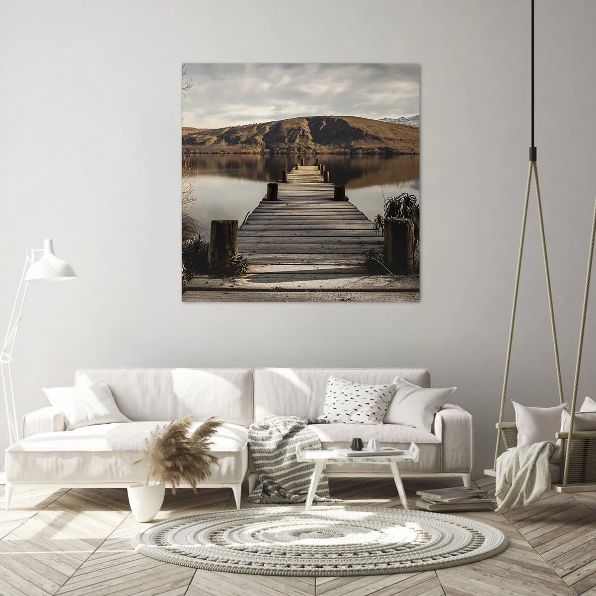 Bild auf Leinwand - Leinwandbild - Landschaft in Stille - 60x60 cm