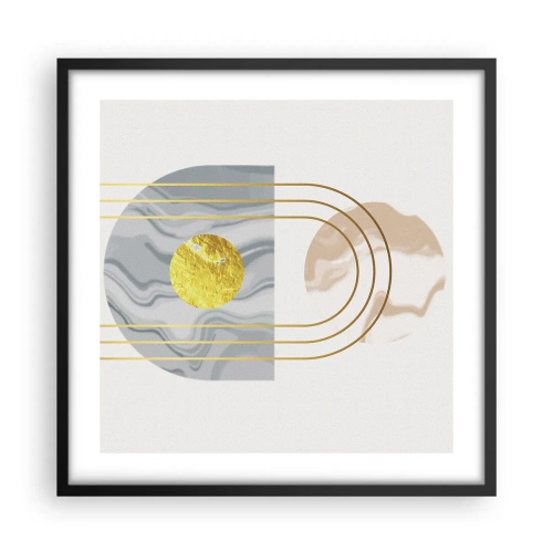 Poster in einem schwarzem Rahmen - Helligkeit und Brillanz - 50x50 cm