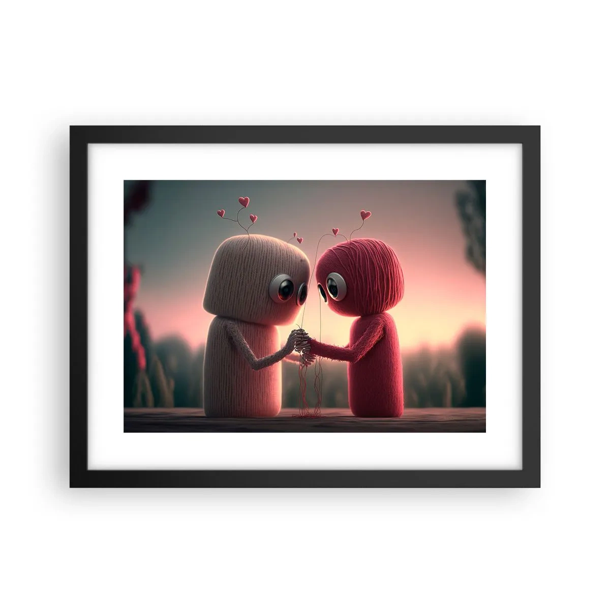 Poster in einem schwarzem Rahmen - Jeder darf lieben - 40x30 cm