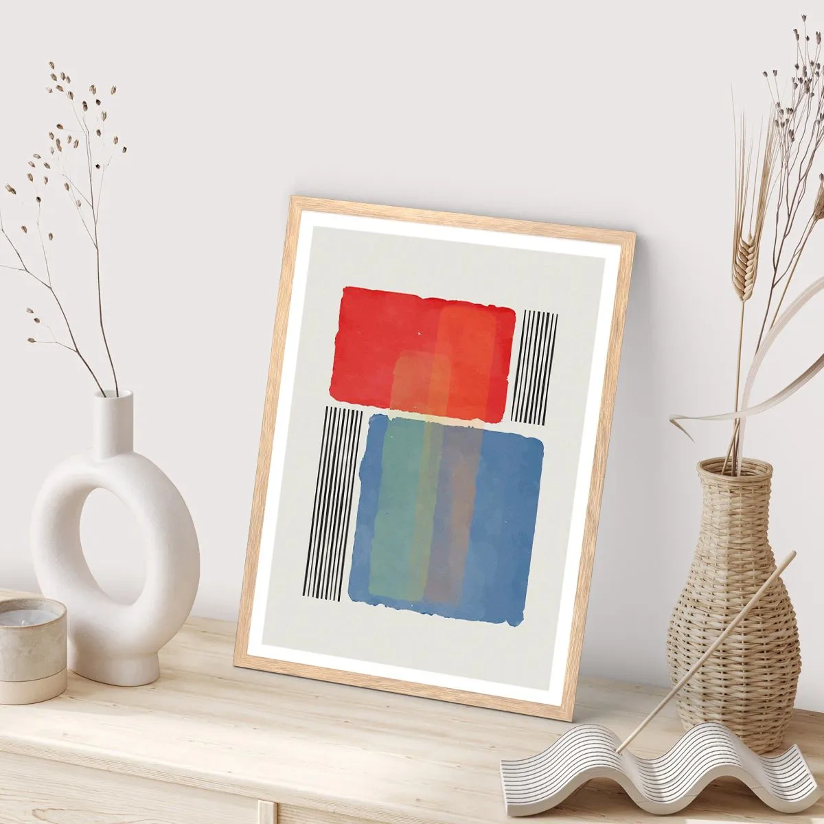 Poster in einem Rahmen aus heller Eiche - Der Geist und der Buchstabe der Geometrie - 70x100 cm