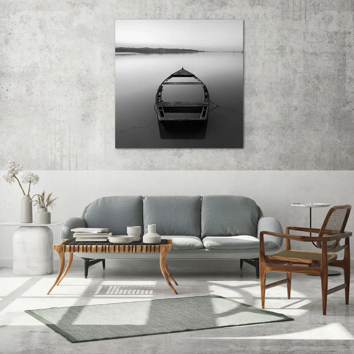 Glasbild - Bild auf glas - Sehnsucht und Melancholie - 70x70 cm