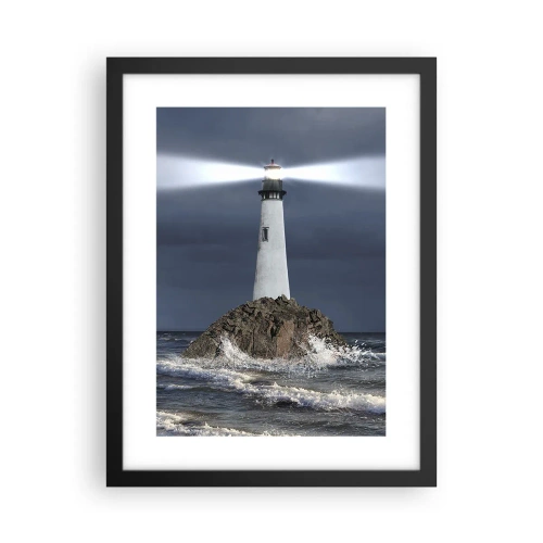 Poster in einem schwarzem Rahmen - Hier... hier... hier! - 30x40 cm