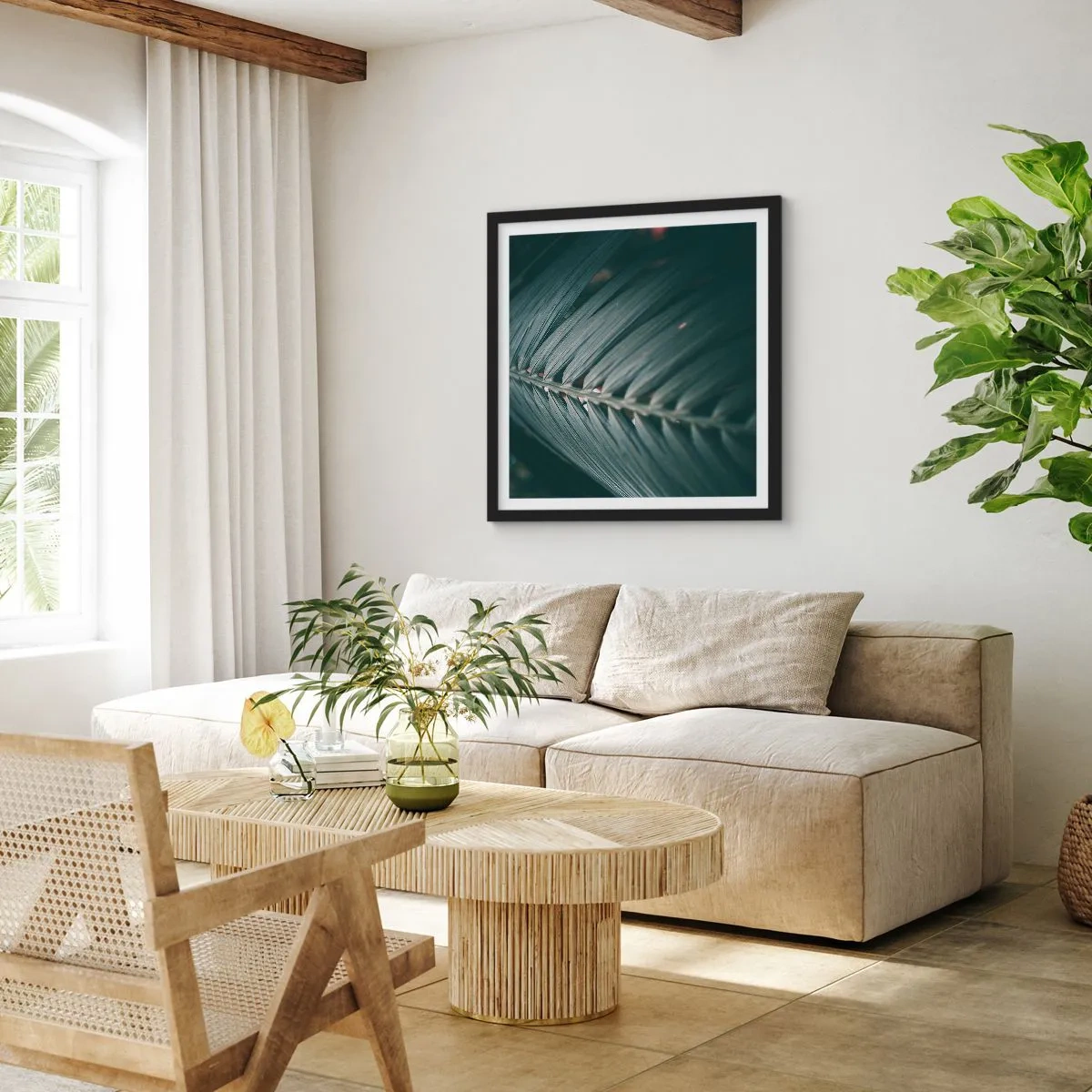 Poster in einem schwarzem Rahmen - Die Präzision der Natur - 30x30 cm