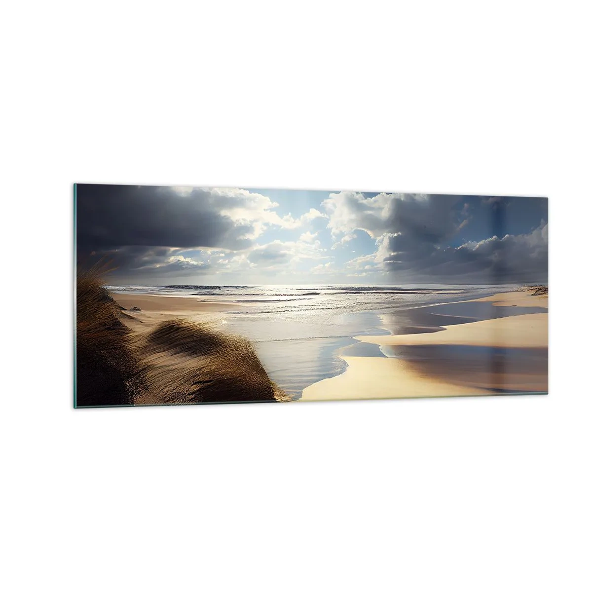 Glasbild - Bild auf glas - Strand, wilder Strand - 100x40 cm