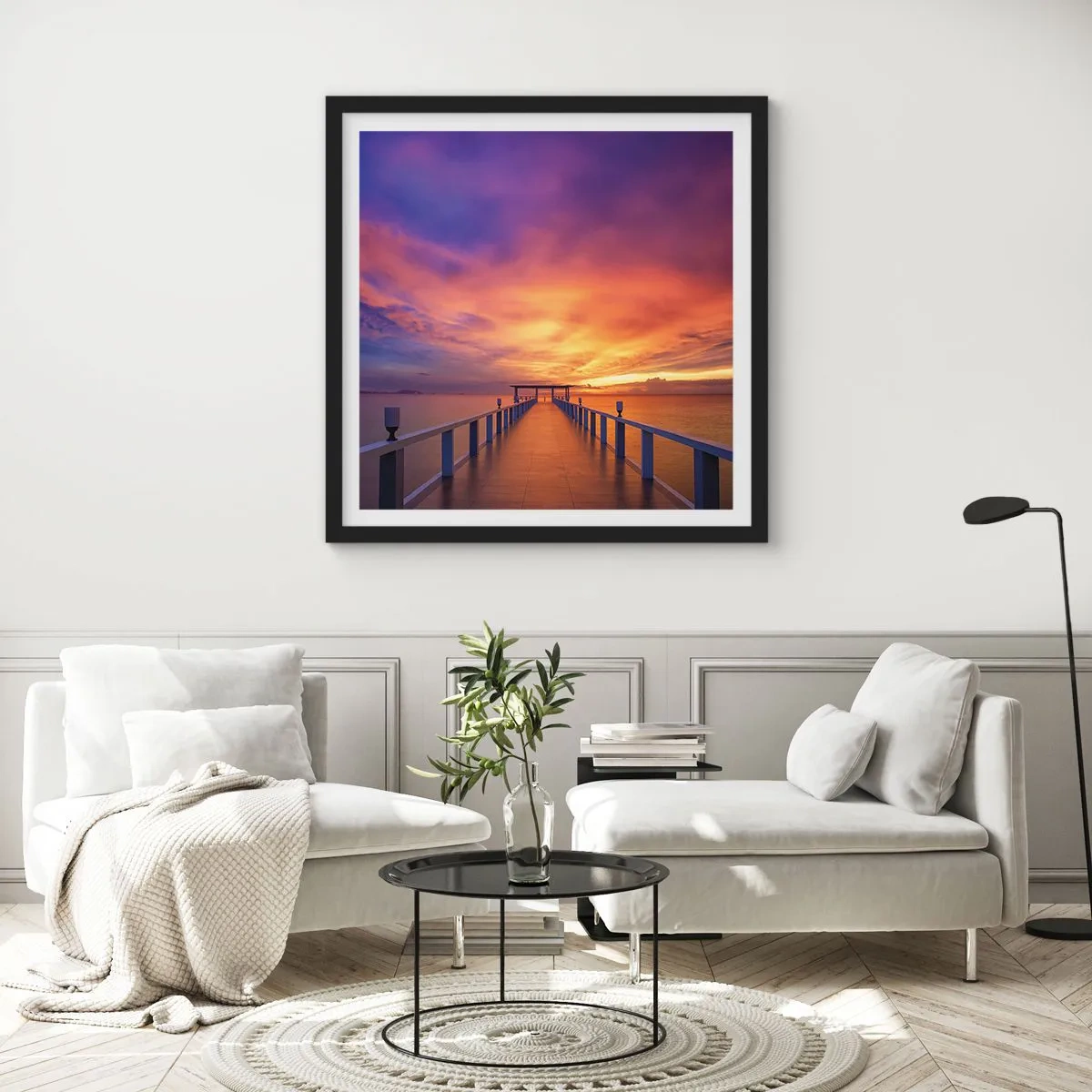 Poster in einem schwarzem Rahmen - Ohne Ende - 40x40 cm