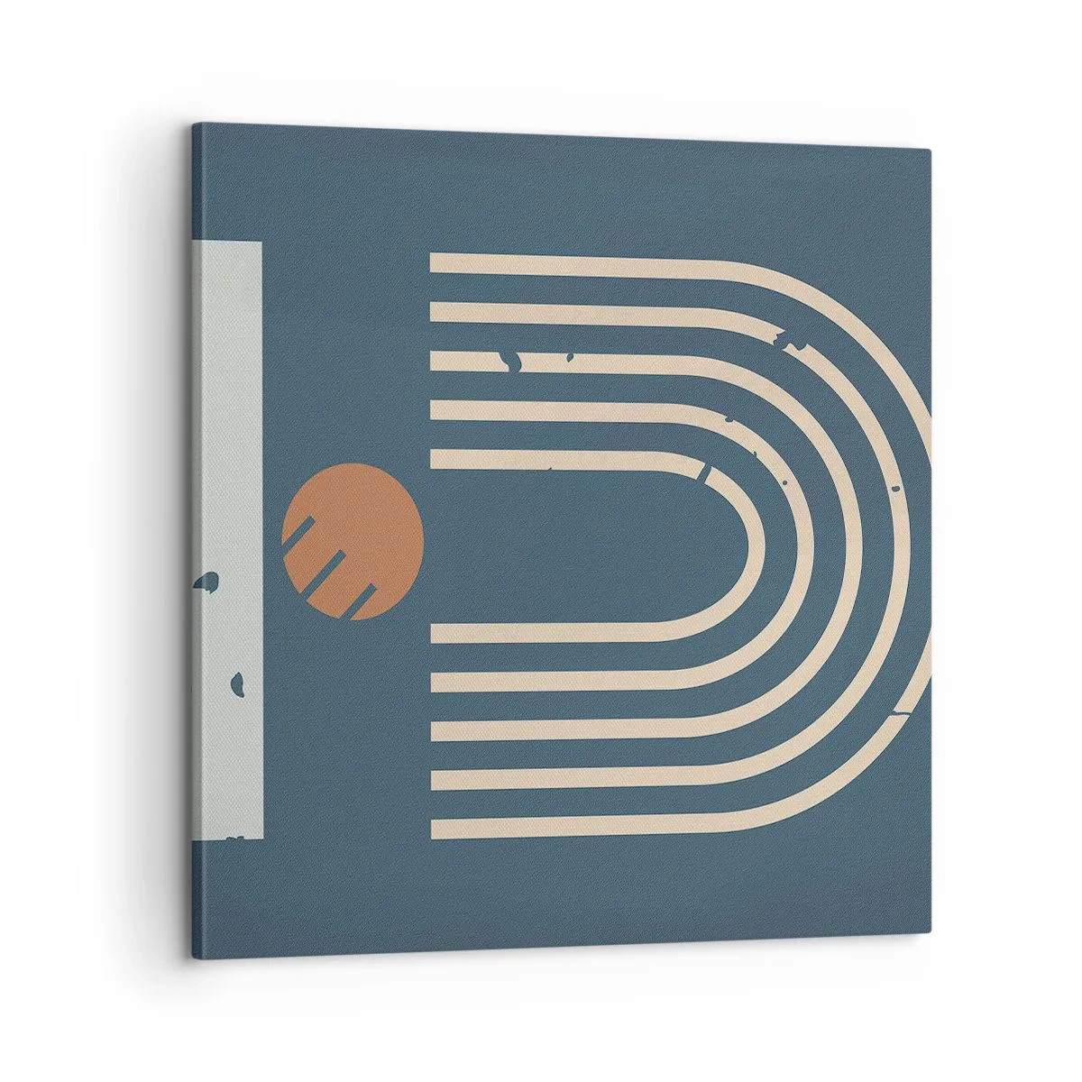 Bild auf Leinwand - Leinwandbild - Geometrie auf dem Granatapfel - 60x60 cm