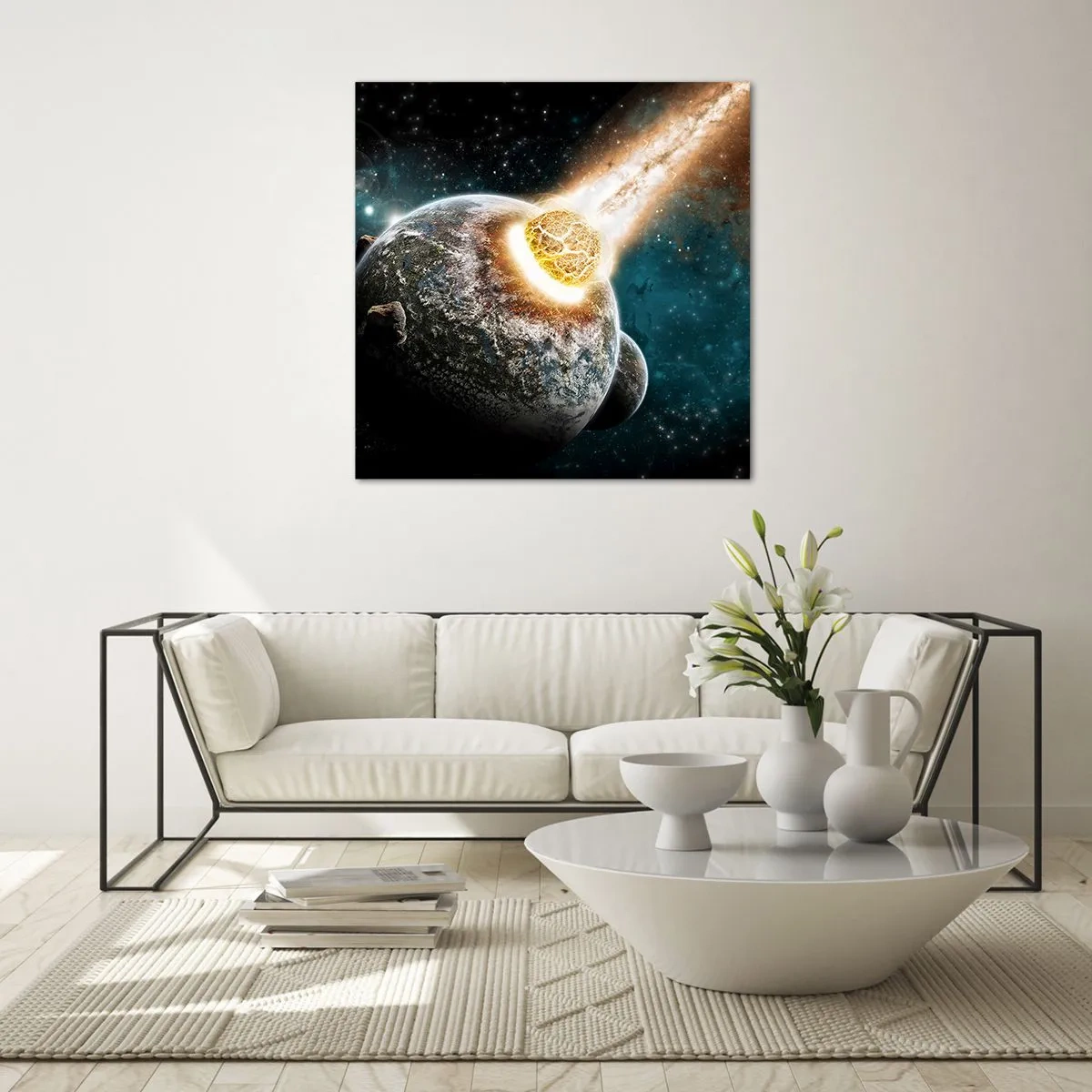 Glasbild - Bild auf glas - Holocaust oder Geburt? - 70x70 cm