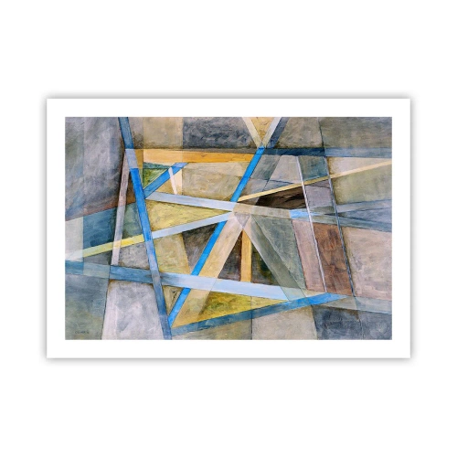 Poster - Gerade oder diagonal? - 70x50 cm