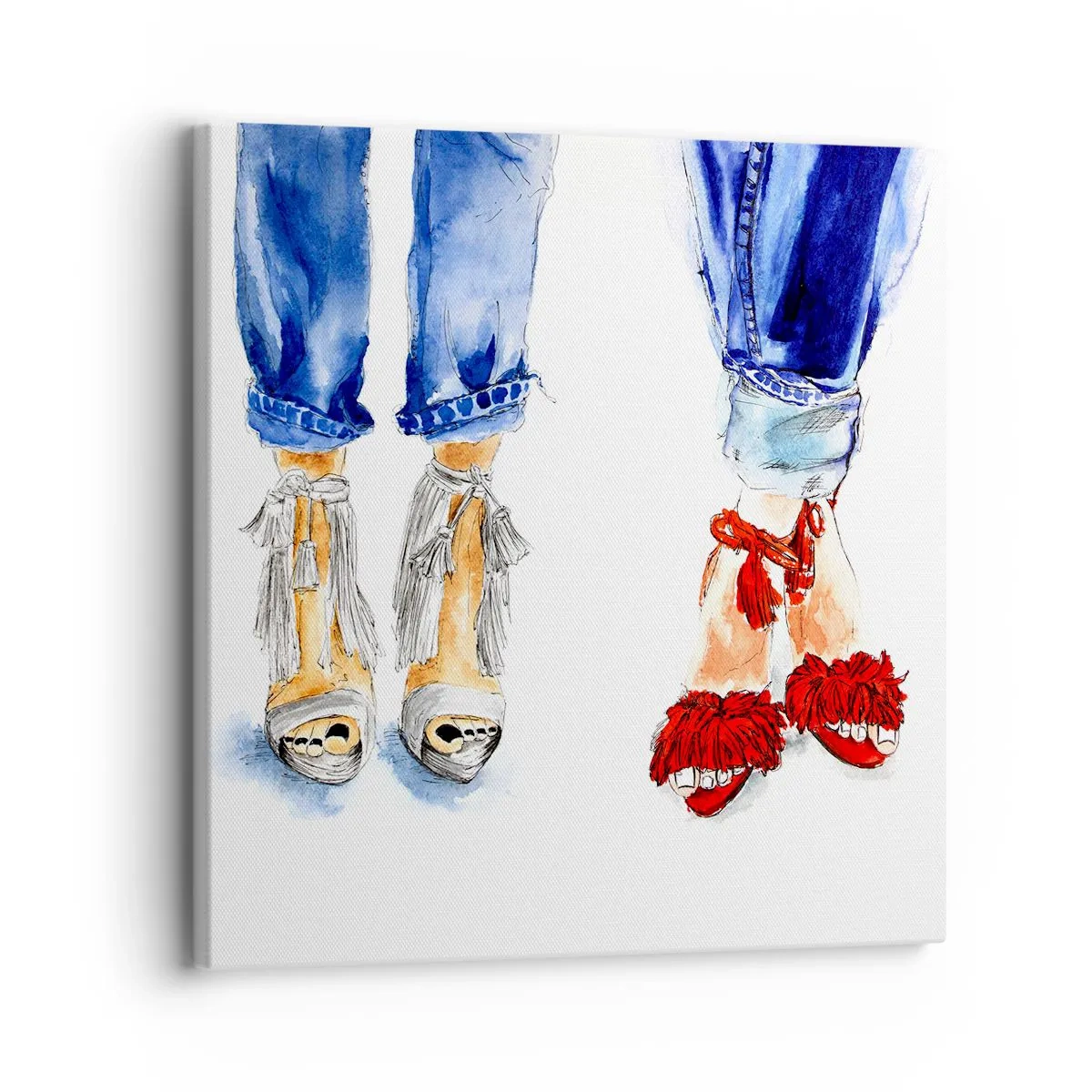 Bild auf Leinwand - Leinwandbild - Vielleicht gehen wir spazieren? - 30x30 cm