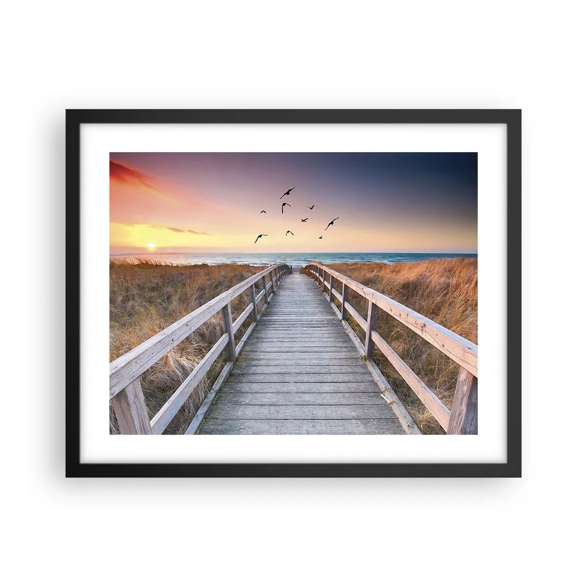 Poster in einem schwarzem Rahmen - Der Raum für Auffliegen - 50x40 cm