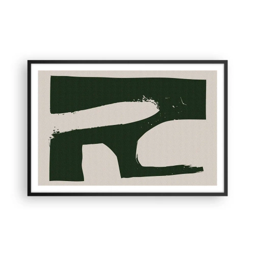 Poster in einem schwarzem Rahmen - Weiße Buchten - 91x61 cm