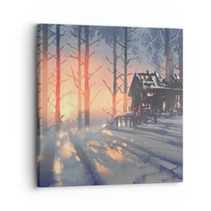 Bild auf Leinwand - Leinwandbild - Hier sieht nur die Sonne rein - 30x30 cm