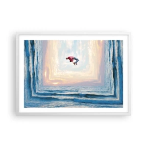 Poster in einem weißen Rahmen - In eine andere Dimension - 70x50 cm