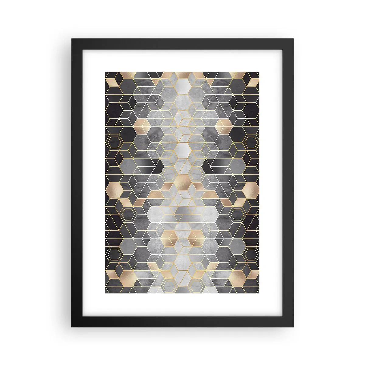 Poster in einem schwarzem Rahmen - Diamant-Komposition - 30x40 cm