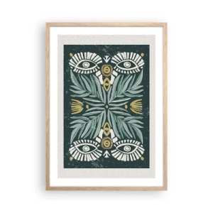 Poster in einem Rahmen aus heller Eiche - Wie ein Volksausschnitt - 50x70 cm