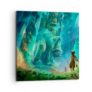 Bild auf Leinwand - Leinwandbild - Aus dem großen Märchenbuch - 70x70 cm