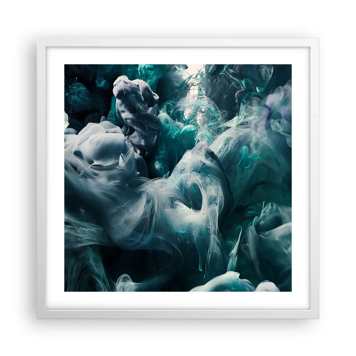 Poster in einem weißen Rahmen - Farbbewegung - 50x50 cm