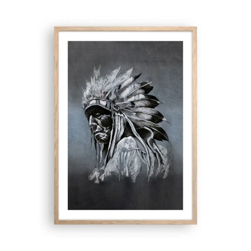 Poster in einem Rahmen aus heller Eiche - Zurück zu den Wurzeln - 50x70 cm