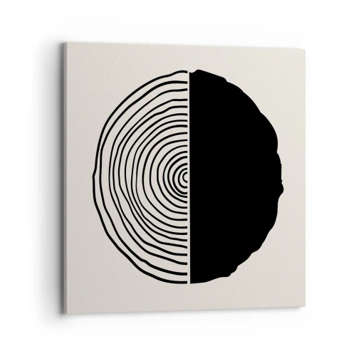 Bild auf Leinwand - Leinwandbild - Halb und halb - 70x70 cm