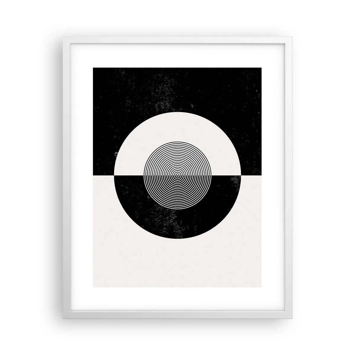 Poster in einem weißen Rahmen - Harmonie in Schwarz und Weiß - 40x50 cm