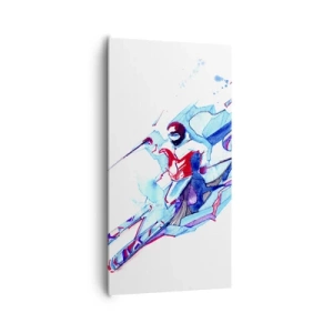 Bild auf Leinwand - Leinwandbild - Verrückter Ansturm vor Freude - 65x120 cm