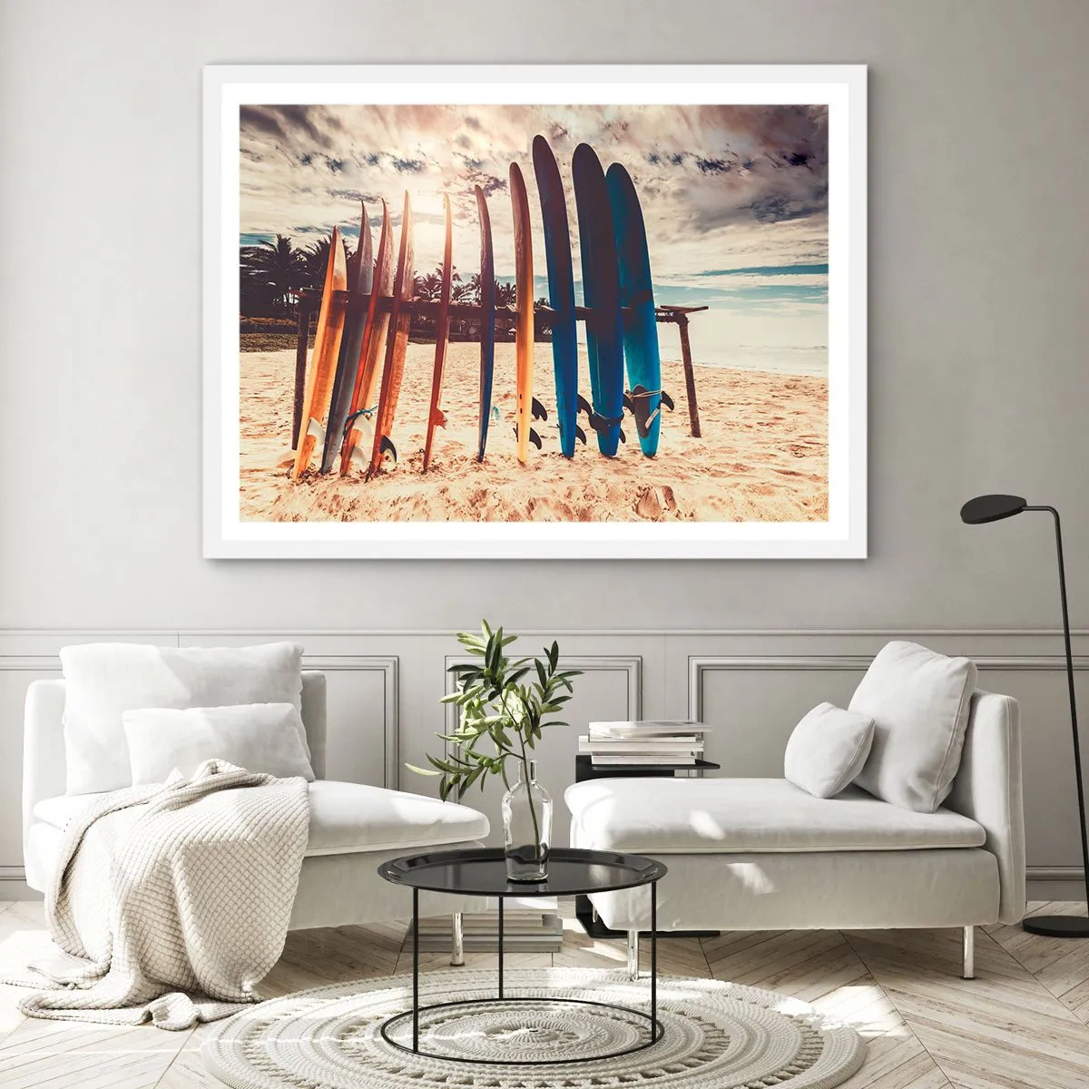 Poster in einem weißen Rahmen - Gute Nacht bis morgen - 70x50 cm