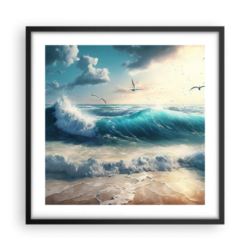 Poster in einem schwarzem Rahmen - Es summt nur für dich - 50x50 cm