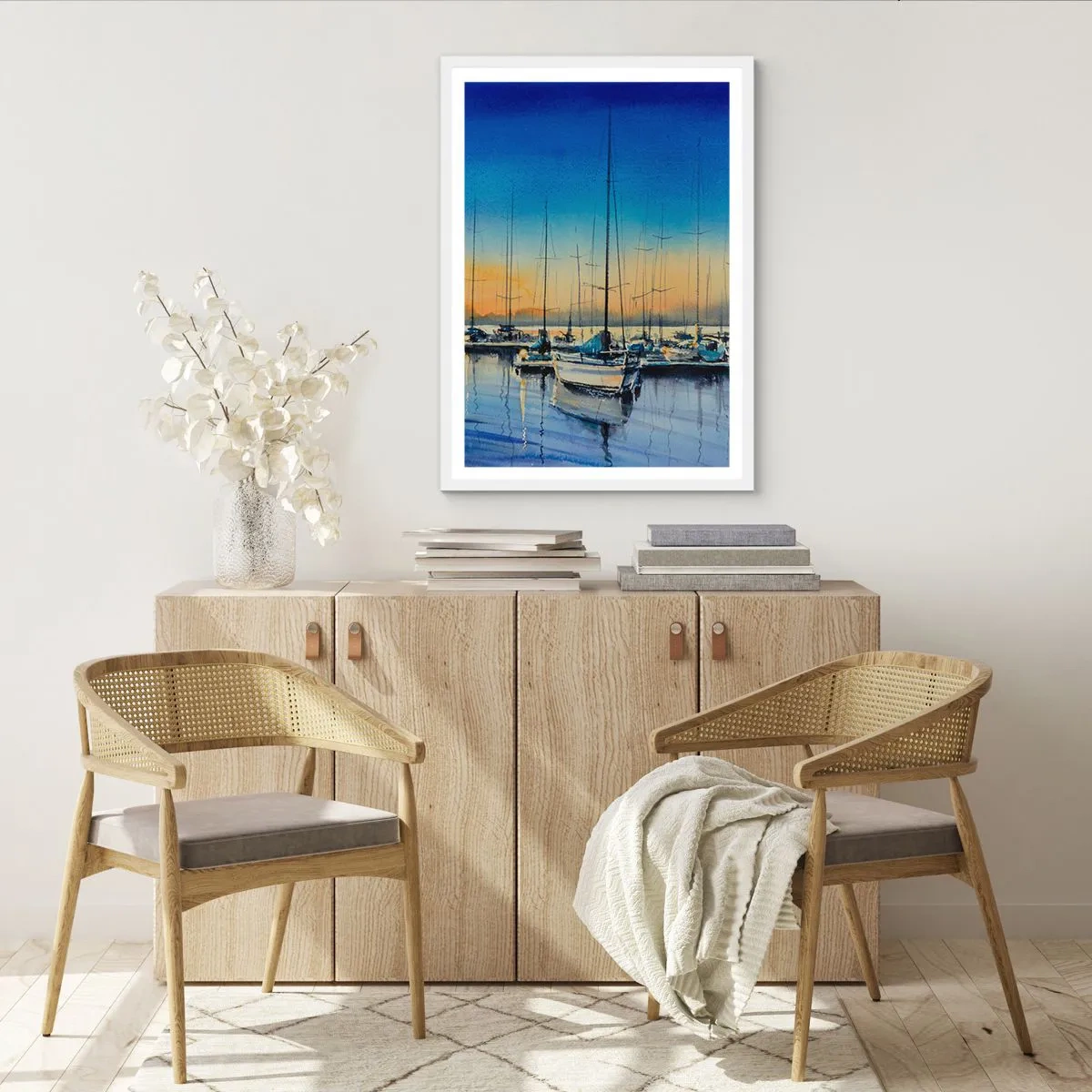 Poster in einem weißen Rahmen - Ende eines guten Tages - 30x40 cm