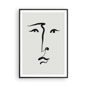 Poster in einem schwarzem Rahmen - Porträt mit einer Zeile - 70x100 cm