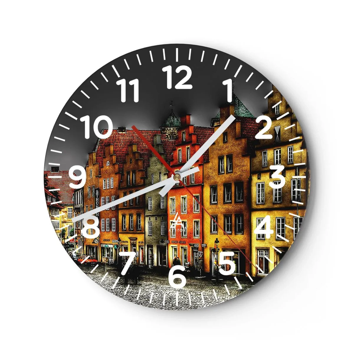 Wanduhr - Glasuhr - Es fehlt nur noch ein verzaubertes Taxi - 40x40 cm