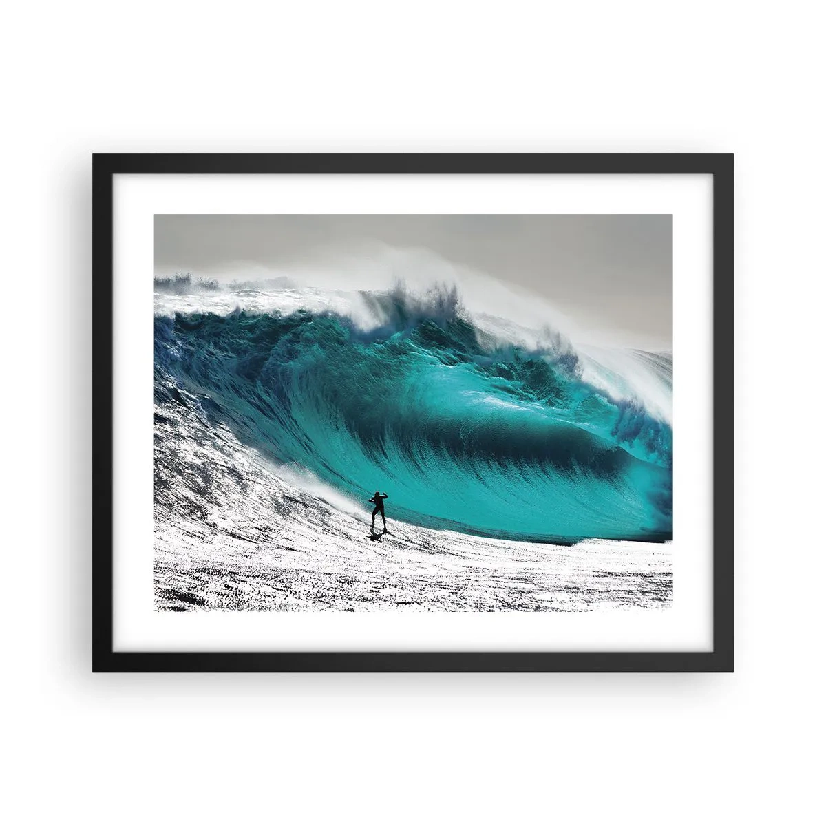 Poster in einem schwarzem Rahmen - Herausforderung angenommen - 50x40 cm