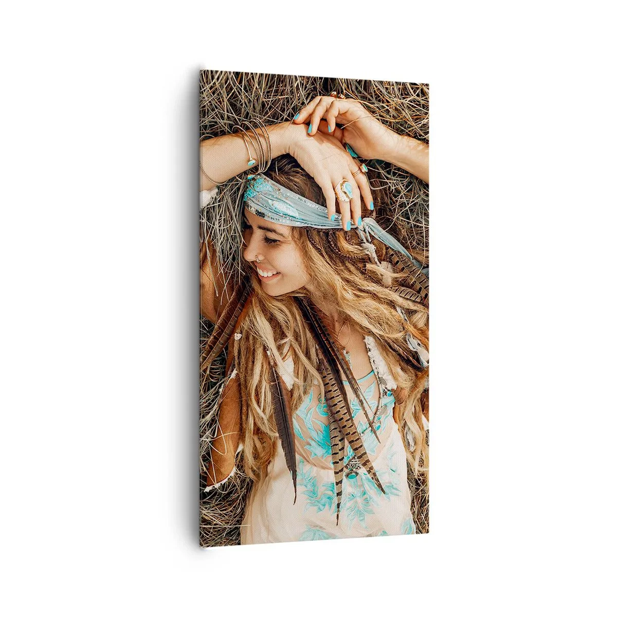 Bild auf Leinwand - Leinwandbild - Auf dem Weg in den Sommer der Liebe - 65x120 cm