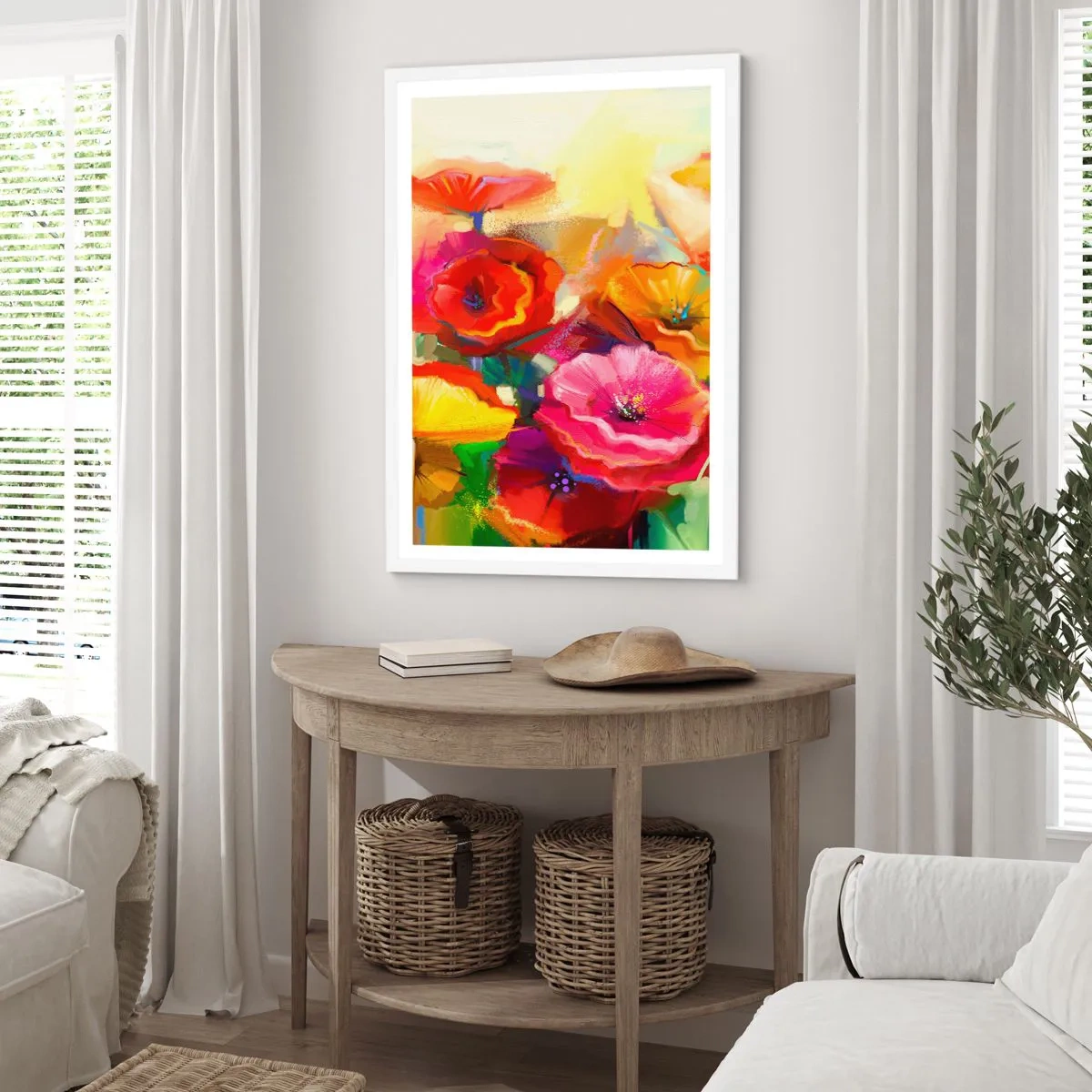 Poster in einem weißen Rahmen - Nicht nur rot - 70x100 cm