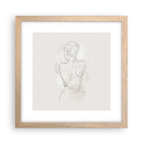 Poster in einem Rahmen aus heller Eiche - Wie ein sensibles Instrument - 30x30 cm