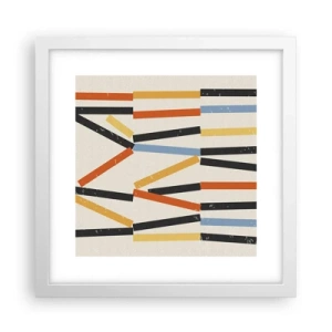 Poster in einem weißen Rahmen - Komposition auf der Ebene - 30x30 cm