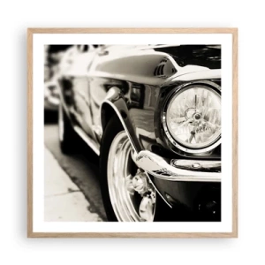 Poster in einem Rahmen aus heller Eiche - Dauerhafter Glanz - 60x60 cm