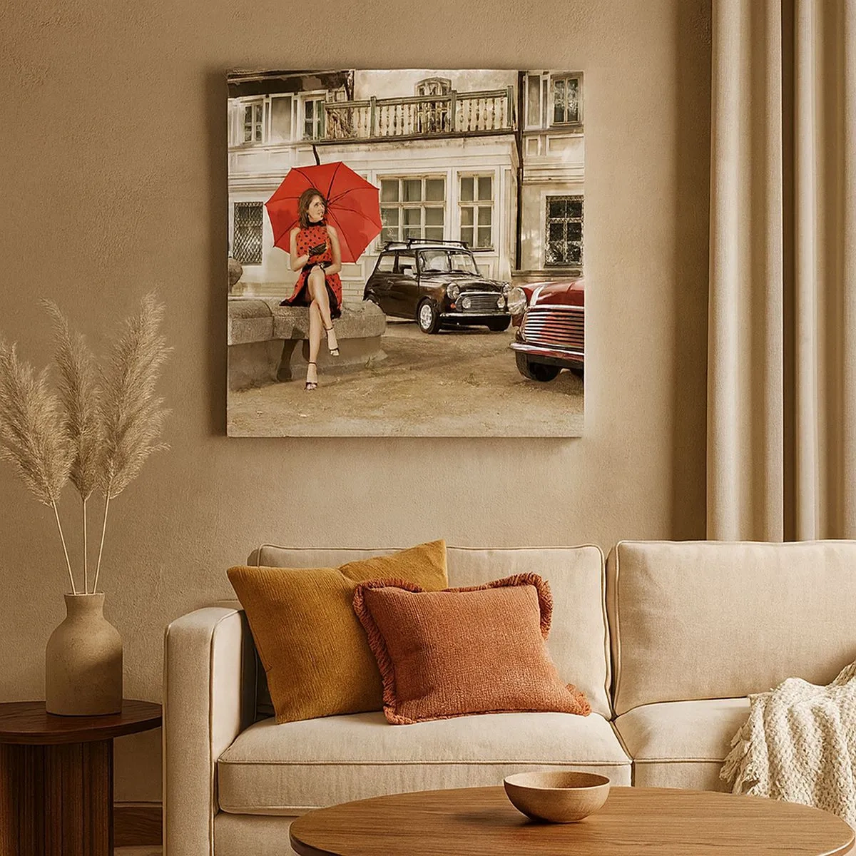 Bild auf Leinwand - Leinwandbild - Eine sentimentale Minireise - 30x30 cm